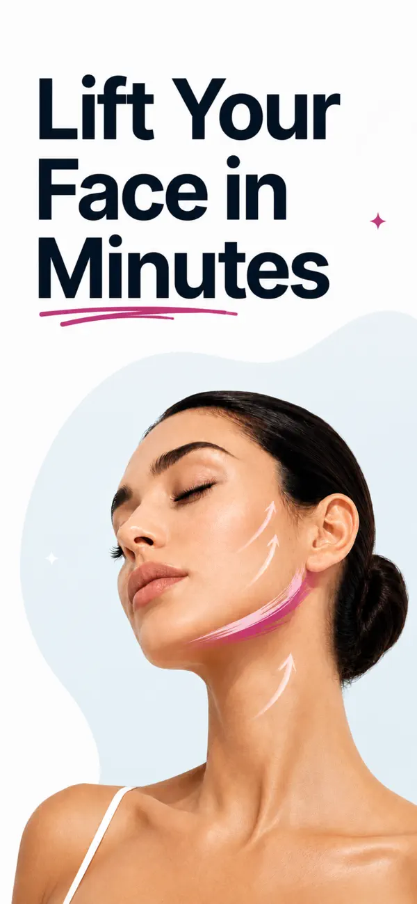 Mewy face yoga exercise for a lifted-looking face