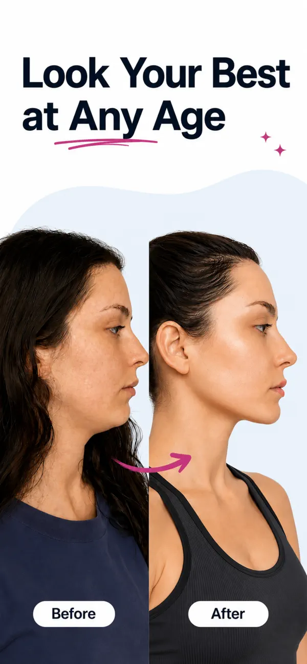 Mewy progress comparison for face yoga results over time